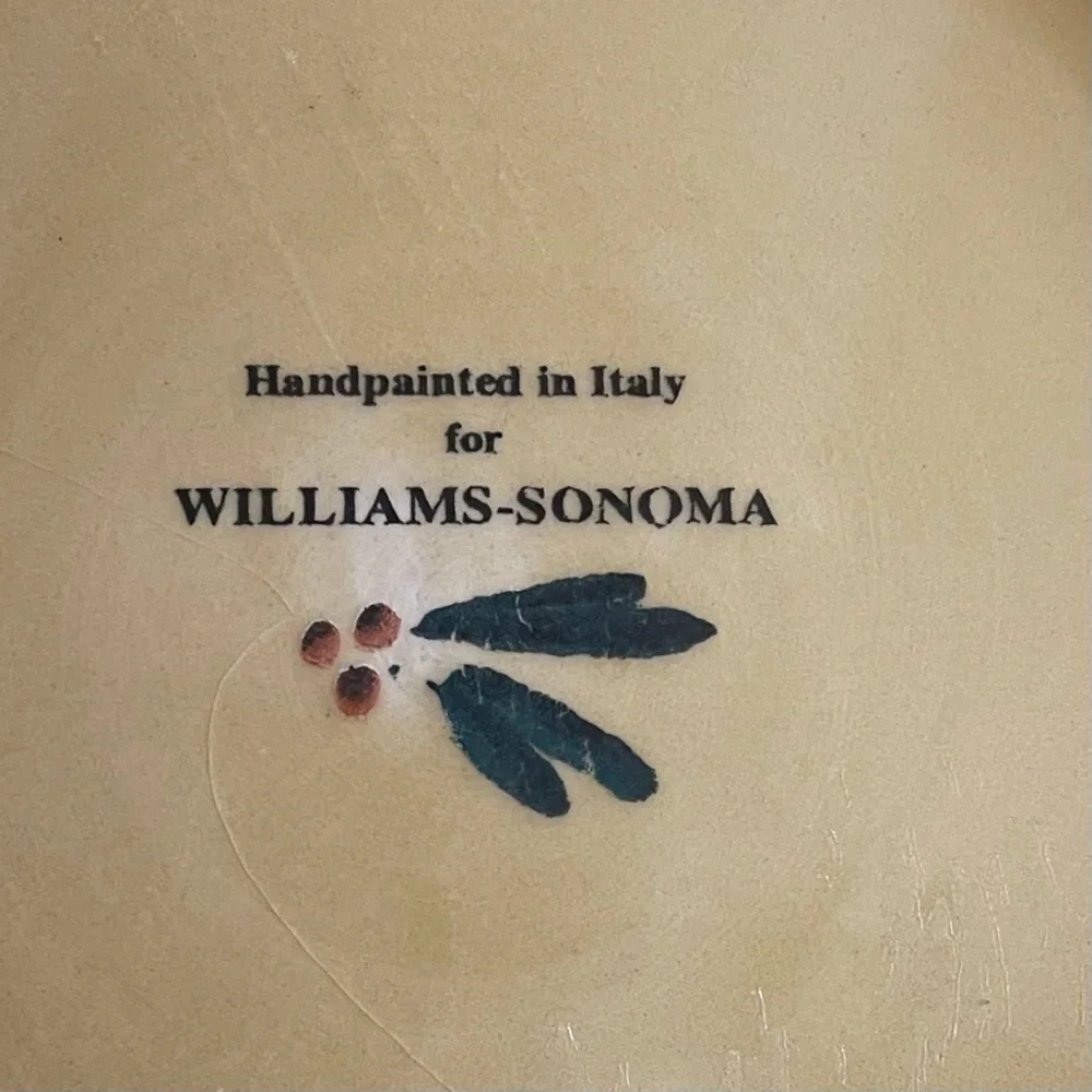 Williams Sonoma Handcrafted Yellow and Green Ceramic Bowl Set